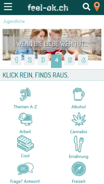 feel-ok.ch - Version 10 für Smartphones