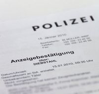 Anzeigebestätigung der Polizei